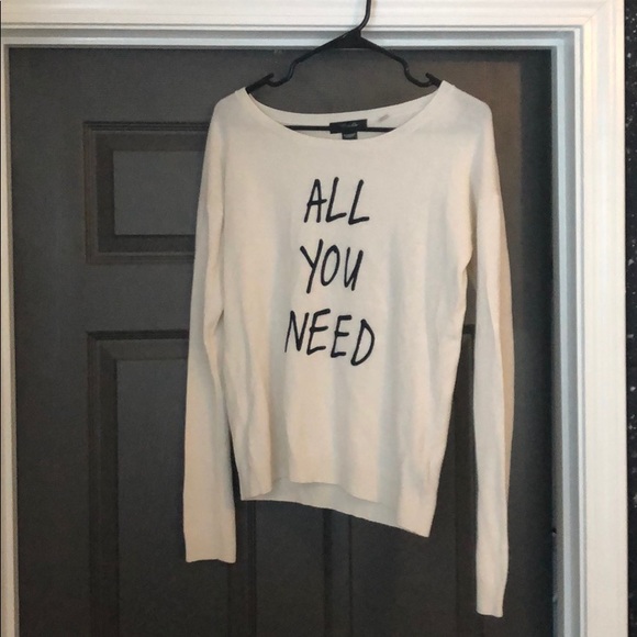 all you need is love designer cashmere sweater - Picture 1 of 3